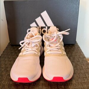 Adidas Cream and Red Athletic Shoes